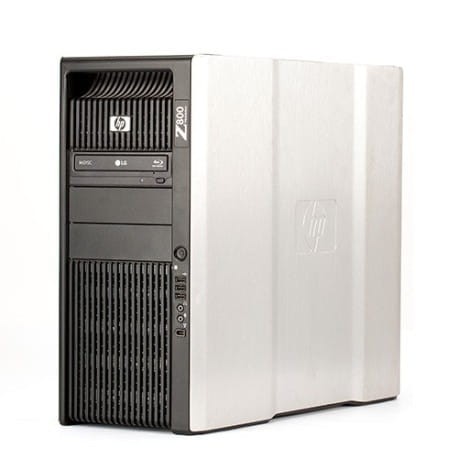 PC HP – tył komputera z PSU i wyjściami wideo