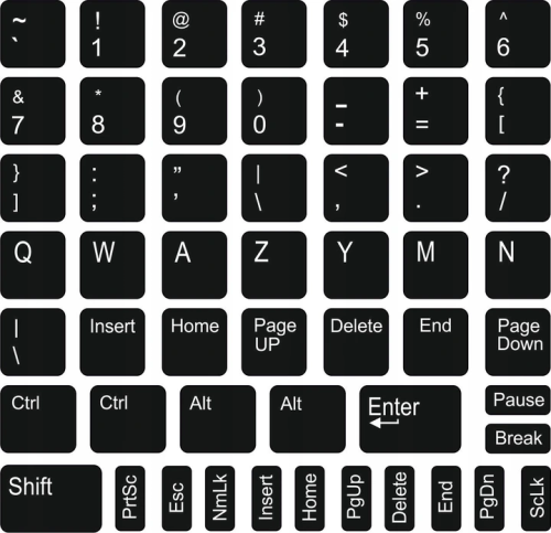 Naklejki na klawiaturę - Różne rozmiary – akcesorium do laptopa