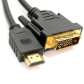 Widok całego kabla HDMI-DVI – długość kabla i końcówki