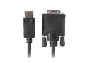 Pełna długość kabla DisplayPort-DVI – przewód i oba wtyki