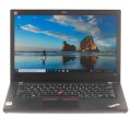 Lenovo ThinkPad T480 – widok z przodu z otwartą klapą matrycy ekran i klawisze funkcyjne