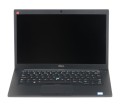 Laptop Dell Latitude 7480 – z przodu z otwartą klapą matrycy ekran i blok klawiszy