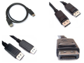 Pełna długość kabla DisplayPort-DisplayPort – oba końce kabla