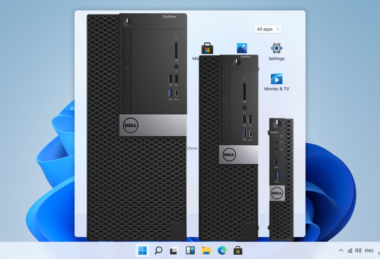 Dell OptiPlex 7080 SFF – widok z przodu