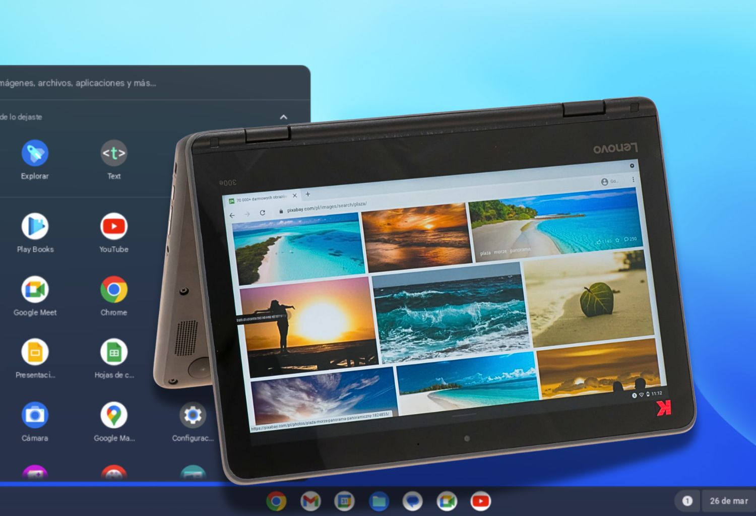 Lenovo Chromebook 300e 2nd Gen – widok z przodu