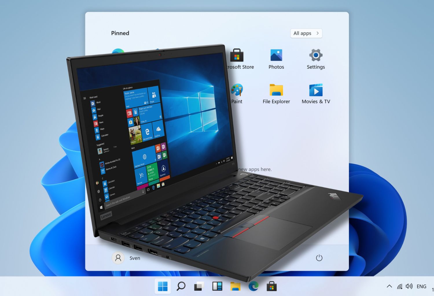 Lenovo ThinkPad E15 Gen 1 – widok z przodu