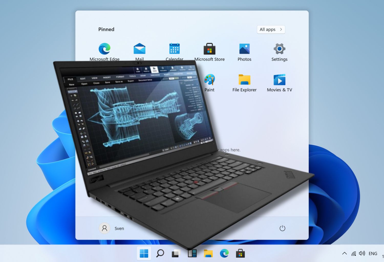 Lenovo ThinkPad P1 Gen 2 – widok z przodu