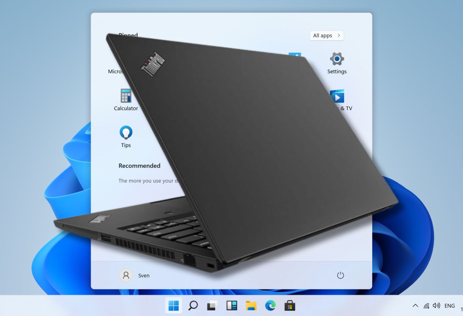 Lenovo ThinkPad T490 – widok z przodu, laptop biznesowy 14 cali