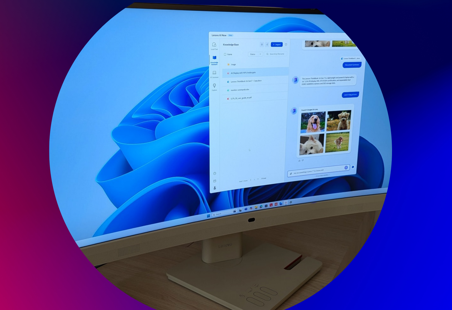 Monitor Lenovo z funkcjami AI
